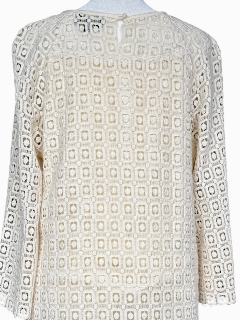 A.P.C. x Vanessa Seward White Square Lace Off Shift Dress Sz L - Picture 6 of 10